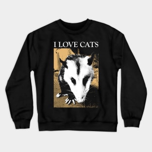 I Love Cats Opossum Vintage Crewneck Sweatshirt